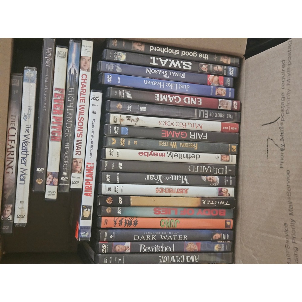 DVD Movie Lot 27 Titles Juno Twister Harry Potter Airplane Book of Eli S.W.A.T.